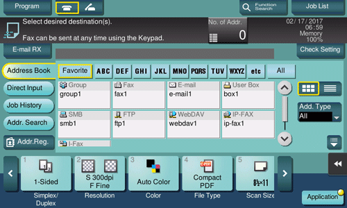 Select Address Key Different Types Descriptions of Functions / Utility Keys