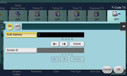 Default Fen Code Descriptions of Functions / Utility Keys