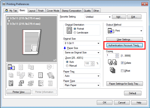 Operation Procedure Performing Secure Print