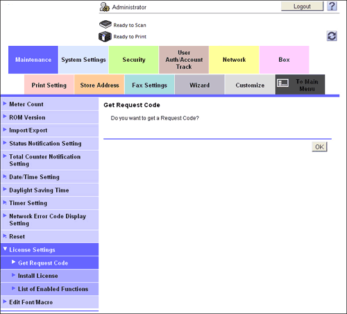 Issuing the Request Code