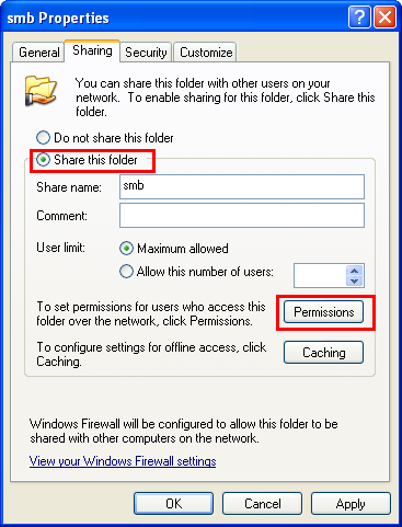 Click permissions