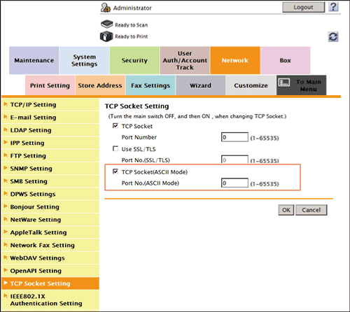 Ascii Mode Configuring Settings for Display in Flash View